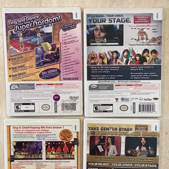 Karaoke Wii Games & Microphone Singing  Sing Disney Glee Dance Lot Of 4 Game - Picture 4 of 8